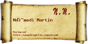 Némedi Martin névjegykártya